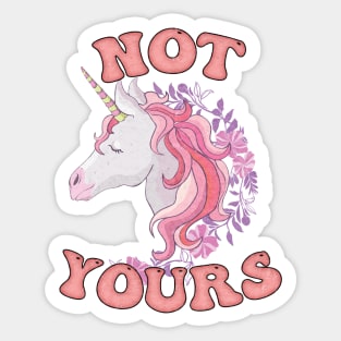 No Unicorn Hunters Please Sticker